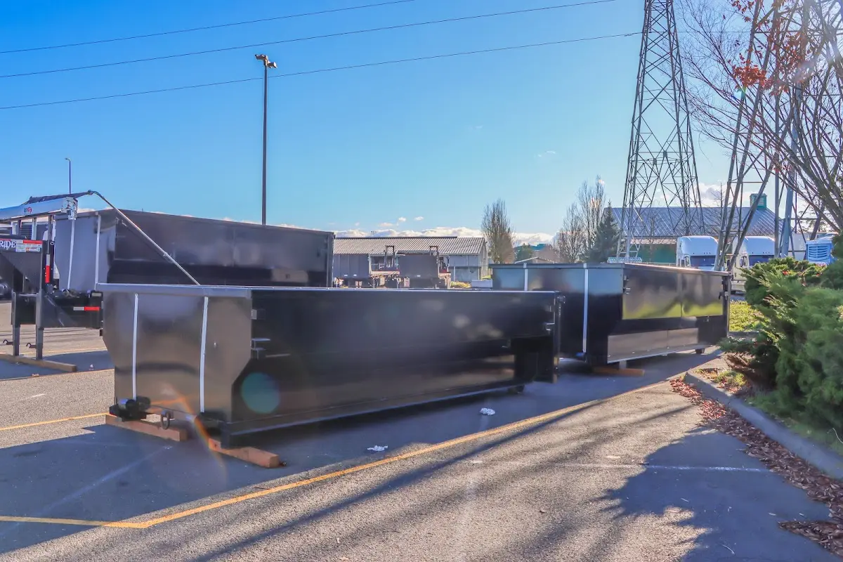 Roll-off dumpster ready for waste disposal at job site for 15 Yard Dumpster Rental in Village of Oak Creek (Big Park)